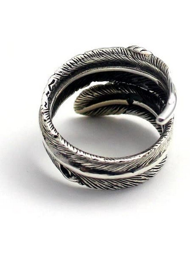 Generic - 925 Sterling Silver Southwest Native American Kokopelli Open Ring Adjustable (Kokopelli Leaf) - Image 1