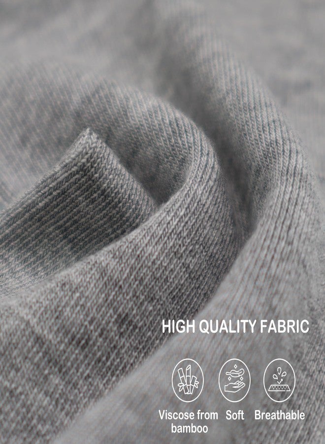 SERISIMPLE Women Thin Viscose Bamboo Socks Crew Lightweight Above Ankle Casual Dress Sock For Ladies Bootie Trouser 5 Pairs (Grey, Medium) - Image 3