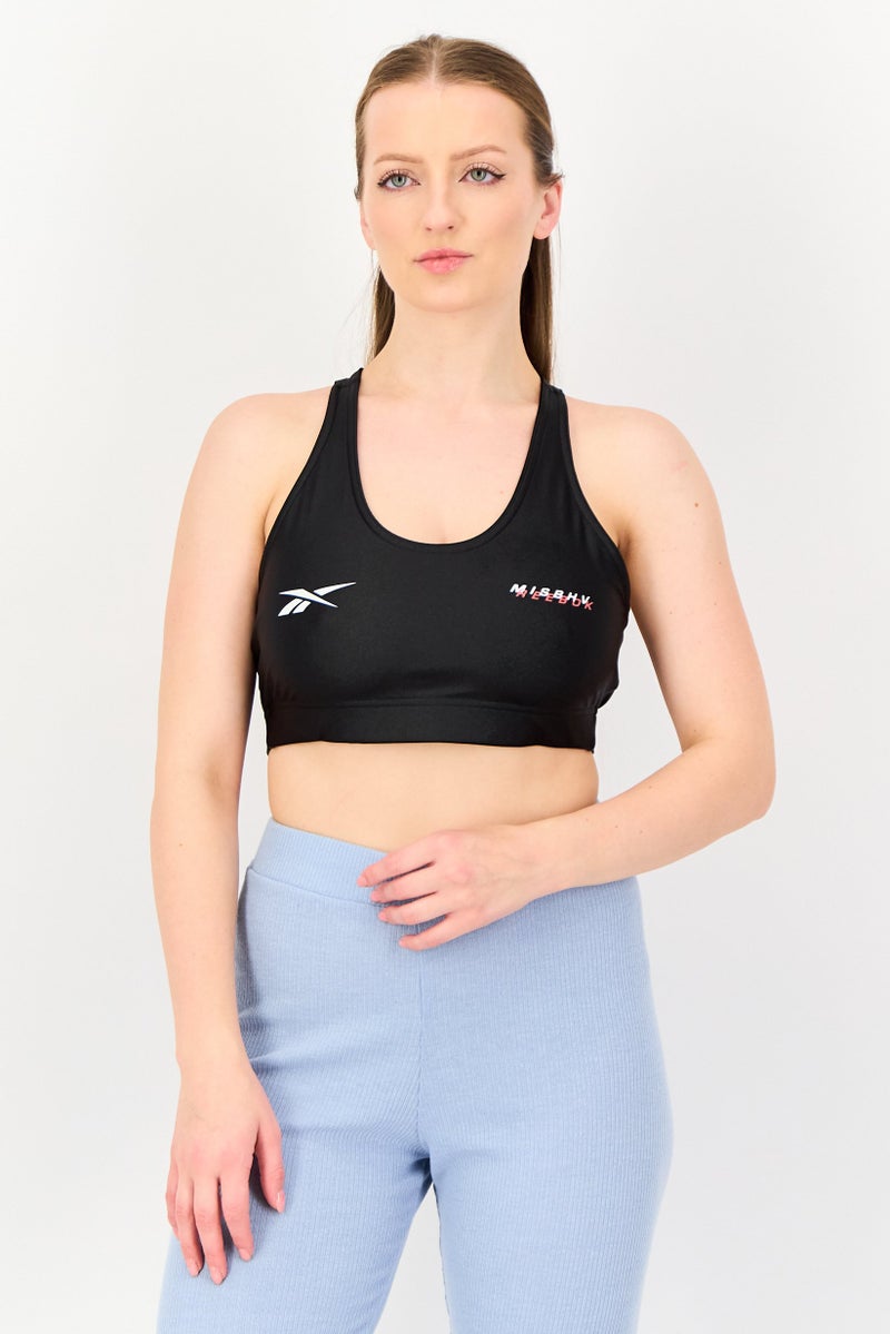 Reebok x Misbhv Women Non Padded Brand Logo Training Sports Bra, Black - Image 1