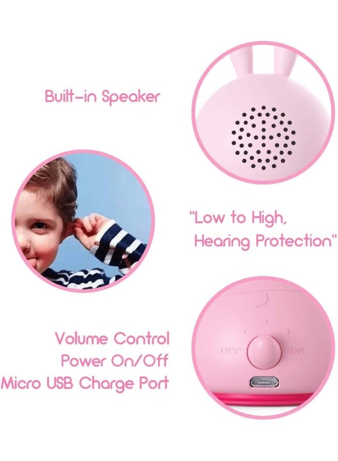 alilo Smarty Shake & Tell Rattle, R1 - Smarty Pink | Shake & Tell Rattle, Music, Stories, & Color Learning For Babies | Hi-Fi Sound, Light-Up Ears, Usb Charging | 0+ - Image 4