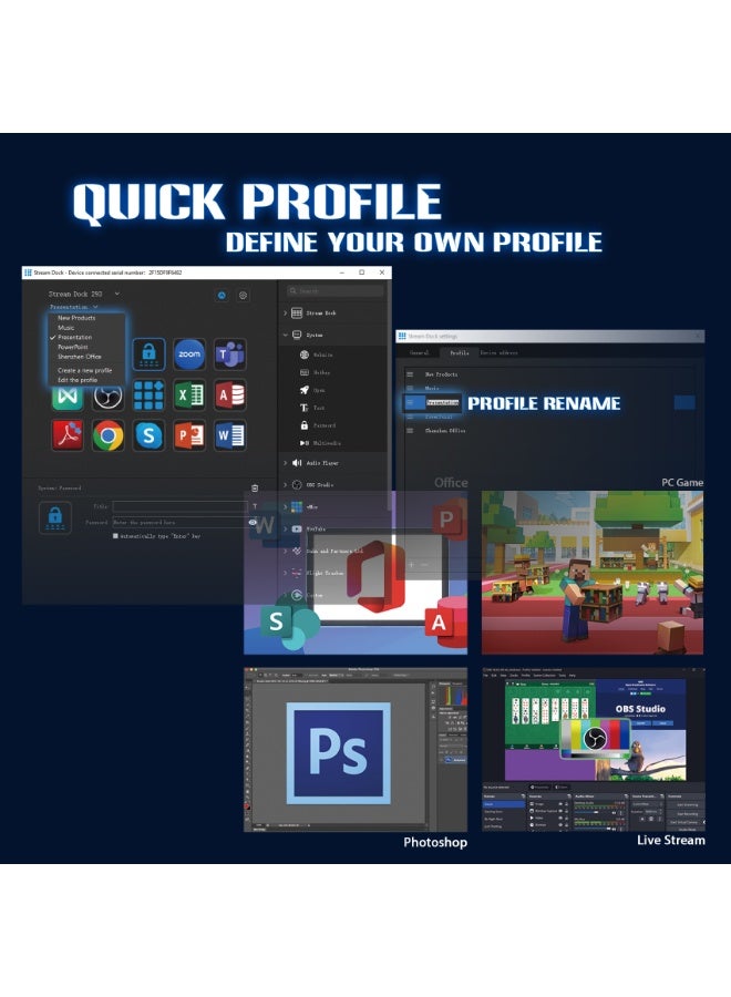 Stream Controller - Streaming Keyboard Deck with 15 LCD Macro Keys Customizable to Trigger Actions in OBS Twitch YouTube Compatible with PC & Mac for Content Creators Streaming Gaming