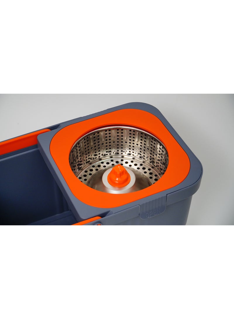 Maestro User-Friendly Spin Mop Bucket System with Smart Wringer Technology, Strong Steel Handle, and Washable Microfiber Pads Offering Reliable Performance for Everyday Household Cleaning Needs with Less Water Usage - Image 5