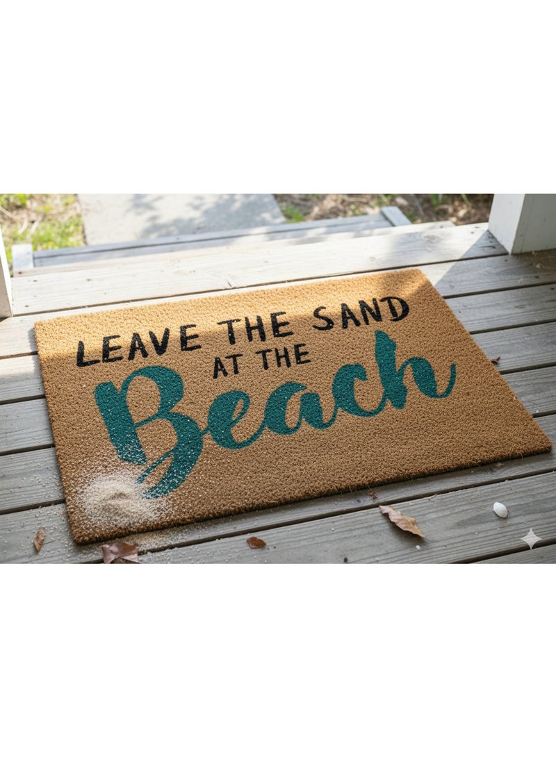 Greetfleets Funny Doormat – “Leave the Sand at the Beach” – 60x40 cm Coir Entrance Mat | Non-Slip | Indoor/Outdoor Front Door Mat | Home, Patio & Balcony Welcome Mat - Image 3