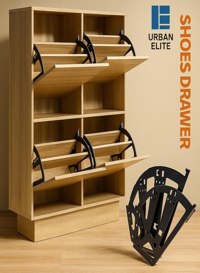 Urban Elite 3 Layers Shoes Rack/Cabinet Fitting, Shoe Rack Fitting, Shoe Drawer Hinge, Shoes Cabinet Drawer Hinge for Furniture Fittings, Shoes Cabinet Fitting for 3 Layers, cabinets for Shoes. - Image 3