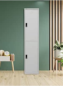 RIGID Steel Curved 2 Doors Locker Grey 180x38x46.5cm  - Image 1