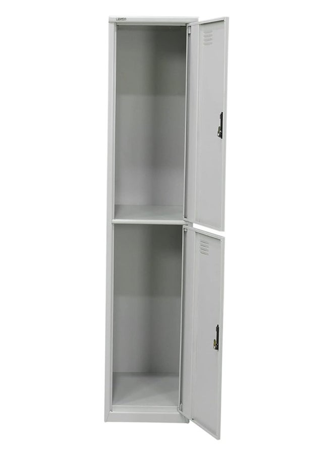 RIGID خزانة فولاذية منحنية ذات بابين باللون الرمادي 180x38x46.5 سم  - Image 5