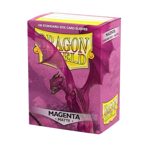 Arcane Tinmen Dragon Shield | Standard Size Card Matte Sleeves | 100 CT - Smooth & Tough Premium TCG Sleeves | Compatible with Pokemon, Flesh & Blood, One Piece & Magic The Gathering | Magenta - Matte - Image 1