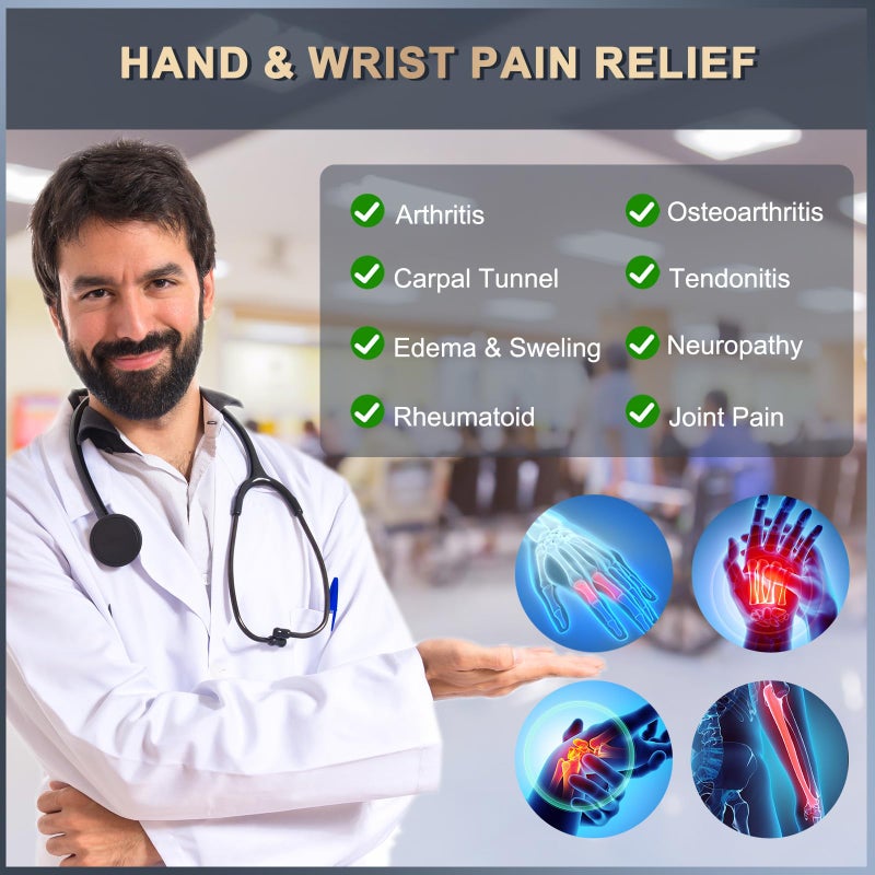Zuscot Long Copper Compression Arthritis Gloves for Women & Men, Medical Arm & Hand Compression Gloves, Fingerless Pressuse Gloves, Hand Support Sleeves for Carpal Tunnel, Lymphedema, Hand Pain, Edema - Image 3