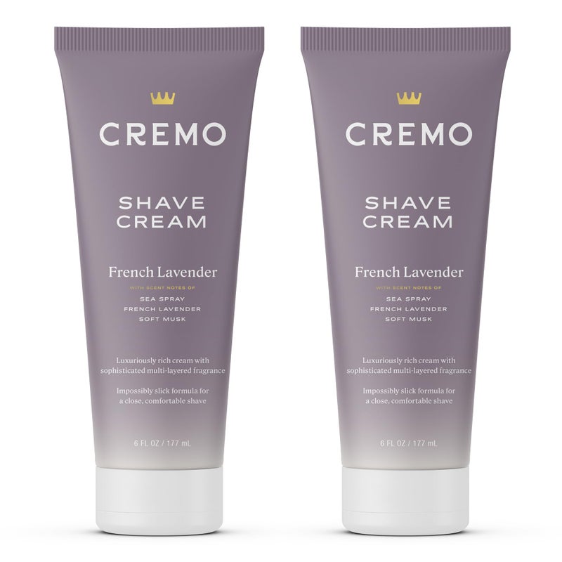 Cremo Womens Shaving Cream Sensitive Skin, Moisturizing, French Lavender, Ultra-Slick Shave Cream for Women, Fights Nicks, Cuts and Razor Burn, 6 Fl Oz (Pack of 2) - Image 1