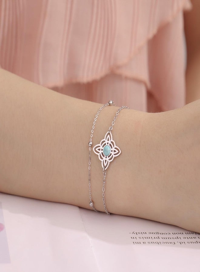 VASSAGO Witches Knot Bracelet Stainless Steel Magic Knot Bracelet Layered Celtic Knot Charm Bracelet for Women Wiccan Symbol Jewelry - Image 5