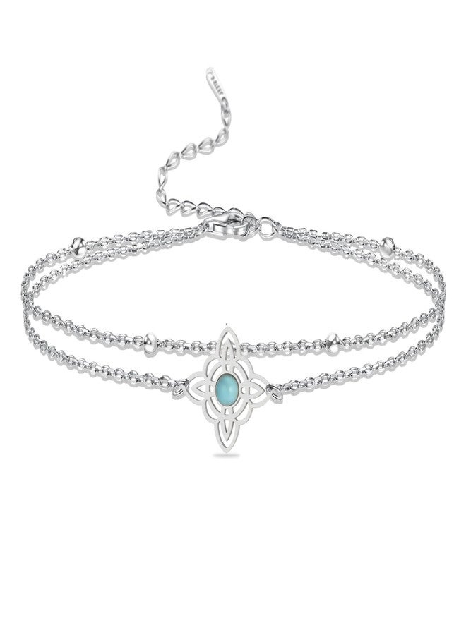 VASSAGO Witches Knot Bracelet Stainless Steel Magic Knot Bracelet Layered Celtic Knot Charm Bracelet for Women Wiccan Symbol Jewelry - Image 1