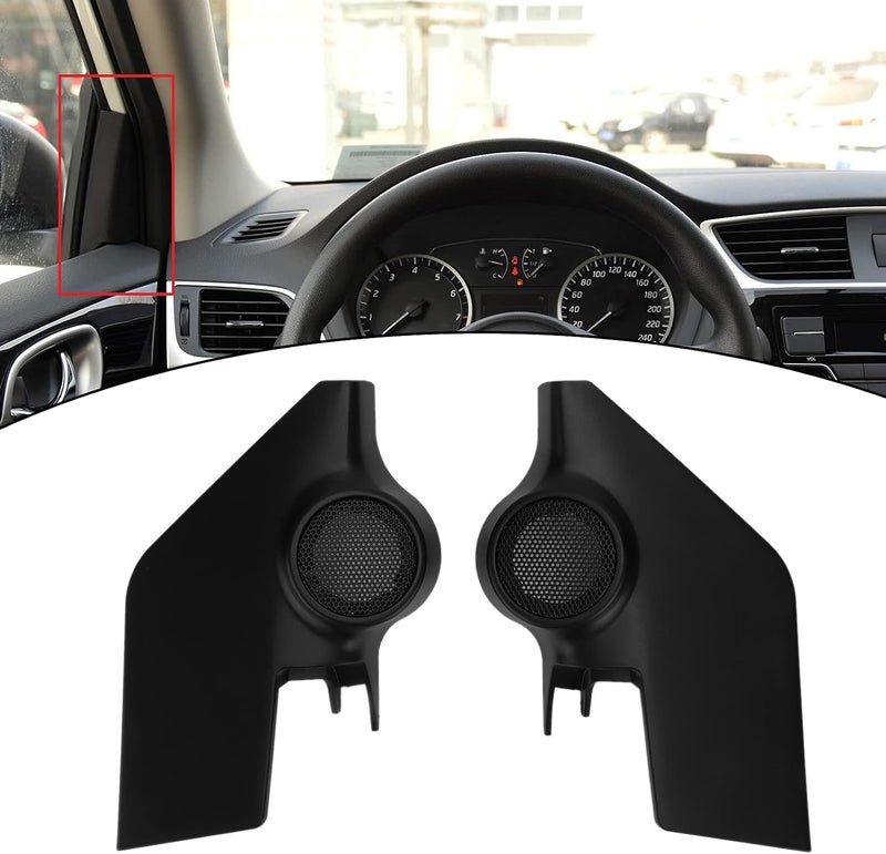 klarako Tweeter Speaker Cover ABS Car Stereo Sound System Protector Replacement for Sylphy 2012?2018? (Pack of 2, Black) - Image 2