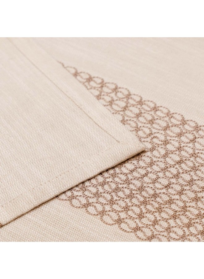 ZEBA World 100% Cotton Embroidered Beige Table Runner - Elegant & Durable Dining Table Runner for 4 Seater / 6 Seater, Perfect for Living Room and Dining Room, 30 cm x 210 cm | 12 inches x 84 inches - Image 5