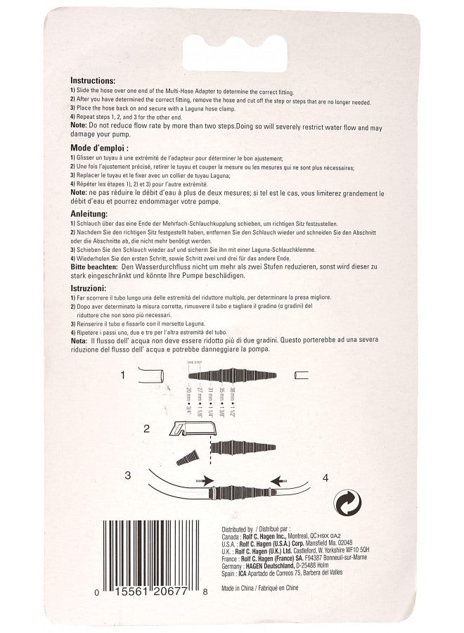 Laguna Multi Hose Adapter, 3/4 to 1-1/2-Inch