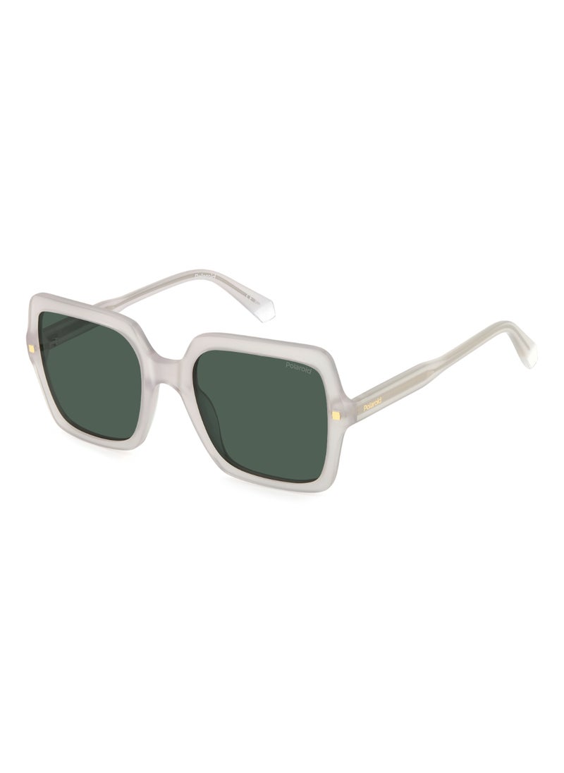 Polaroid Women's Polarized Square Shape Acetate Sunglasses PLD 4165/S/X GREEN 50 - Lens Size: 49.7 Mm - Grey  - Image 1