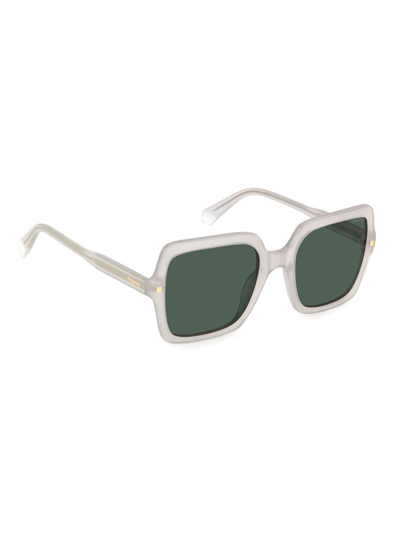 Polaroid Women's Polarized Square Shape Acetate Sunglasses PLD 4165/S/X GREEN 50 - Lens Size: 49.7 Mm - Grey  - Image 2
