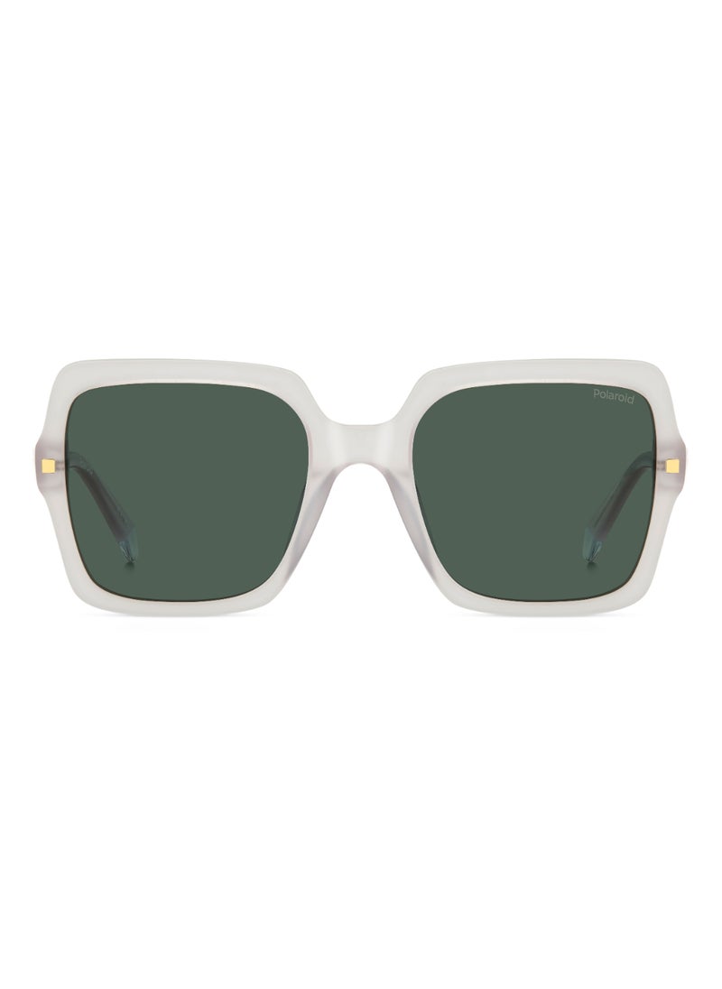 Polaroid Women's Polarized Square Shape Acetate Sunglasses PLD 4165/S/X GREEN 50 - Lens Size: 49.7 Mm - Grey  - Image 3