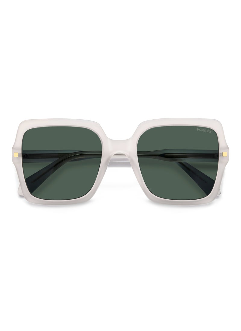 Polaroid Women's Polarized Square Shape Acetate Sunglasses PLD 4165/S/X GREEN 50 - Lens Size: 49.7 Mm - Grey  - Image 4