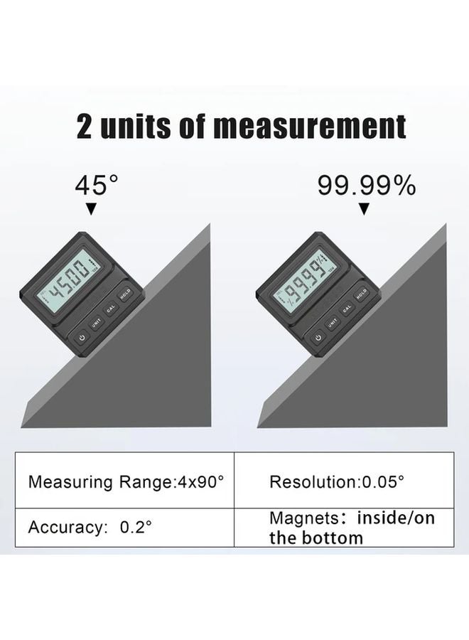 Black Digital Protractor And Magnetic Level Gauge With LCD Display - Image 5