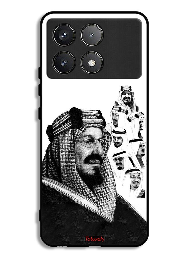 Tolwak Xiaomi Redmi K70 Protective Case Cover Kings Of Saudi Arabia BW Poster Art - Image 1