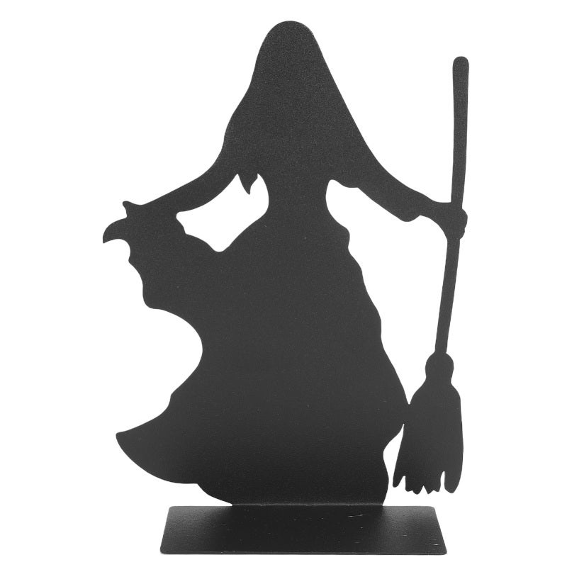 Book Ends Multipurpose Exquisite Witch Design Stainless Iron Decorative Bookends for Shelves Home Decor Office Desk Living Room Type 1 - Image 1