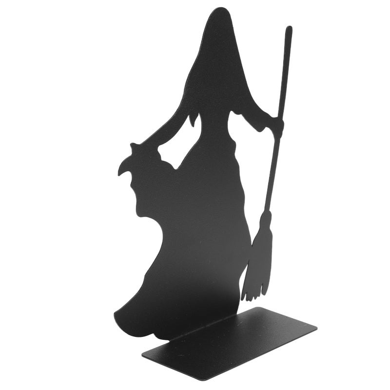 Book Ends Multipurpose Exquisite Witch Design Stainless Iron Decorative Bookends for Shelves Home Decor Office Desk Living Room Type 1 - Image 2