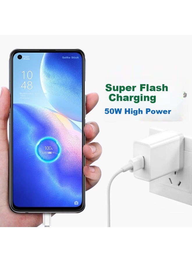 Bkayp كابل شحن فلاش سريع Bkayp Oppo 5A لجهاز R9Splus/R9Splus/R11/R15 Type-C يدعم شحن Vooc فلاش أندرويد - Image 1