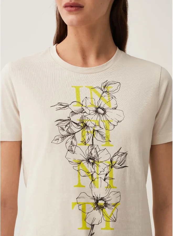 Ovs OVS Cotton T-Shirt With Print