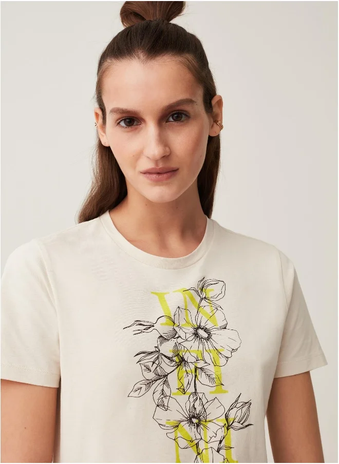 Ovs OVS Cotton T-Shirt With Print