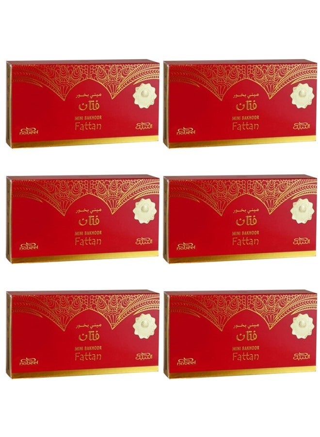Nabeel 6 Pcs Set Nabeel Mini Bakhoor Fattan Incense 36g Long-Lasting Luxury Arabic Oud Fragrance for Home and Spiritual Ambience - Image 1