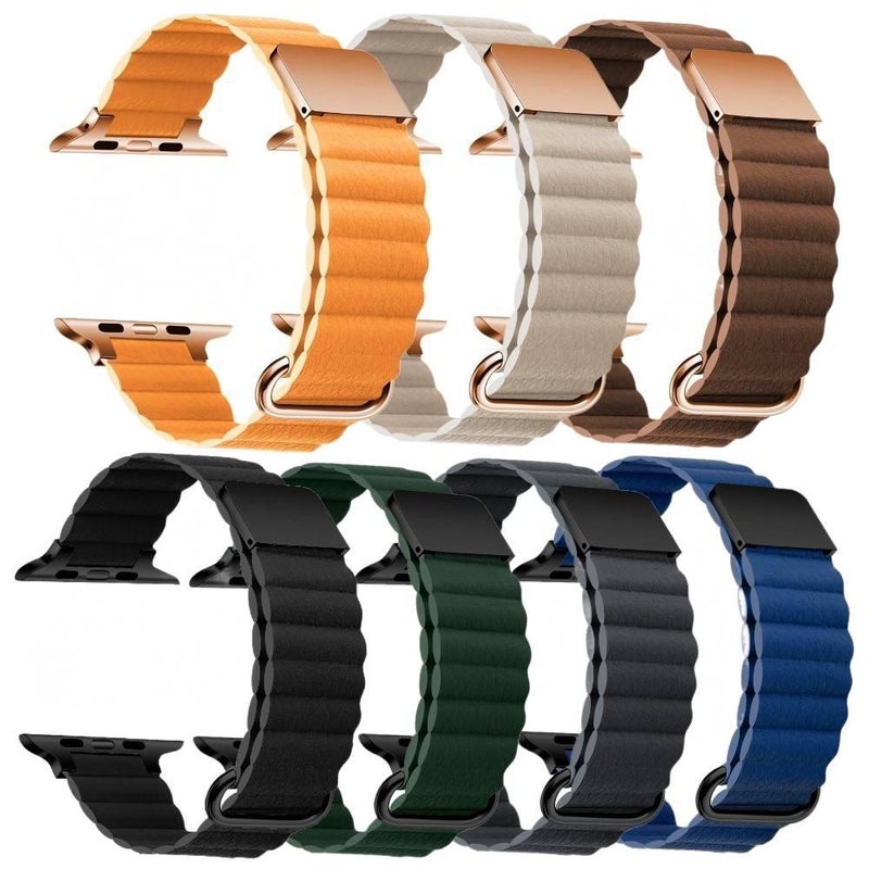 سوار ساعة ذكية سوار نايلون حلقي متوافق باللون أخضر قابل للتعديل مع Apple Watch 38/40/41/42/44/45/49mm بملاءمة قابلة للتعديل وحزام بديل - Image 1