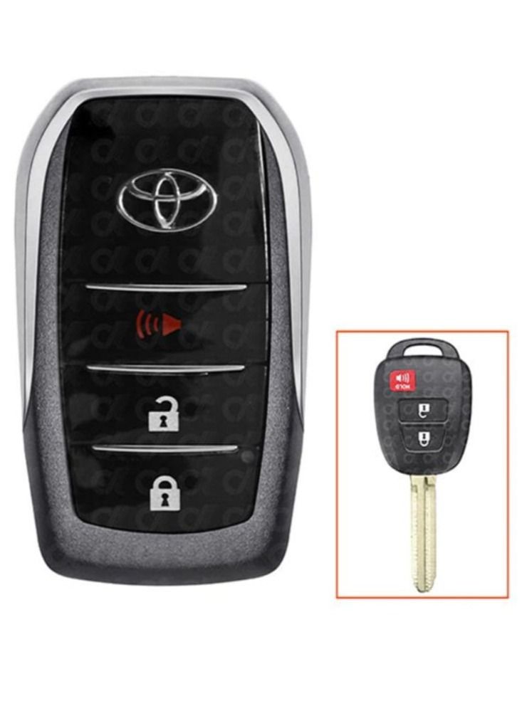 3 Buttons Remote Key Shell With Emergency Key For Toyota 2014 - 2018