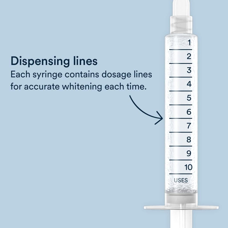 Auraglow 35% Teeth Whitening Gel Syringe Refill Pack, 35% Carbamide Peroxide, 30 Whitening Treatments, (3) 5mL Whitening Gel Syringes, Sensitive Teeth Whitening - Image 5