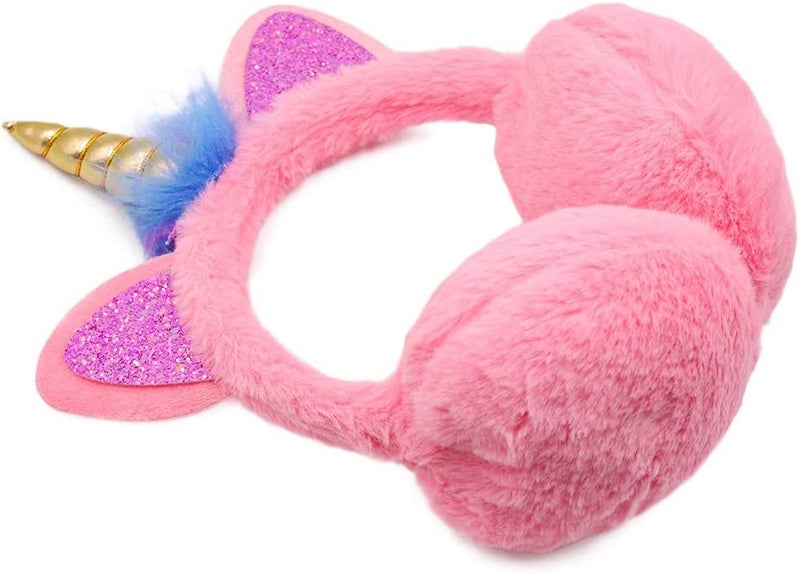 Ztl Unicorn Earmuffs for Girls Kids Women Soft Plush Ear Warmers Winter Ear Muffs - Image 3
