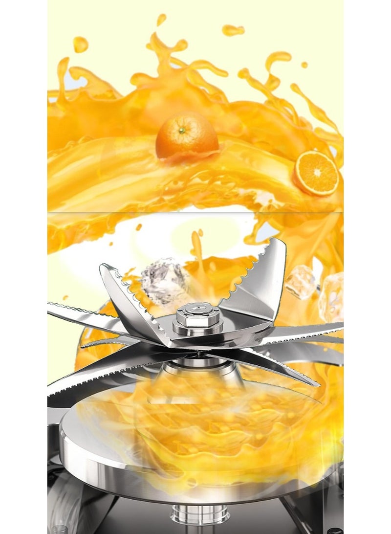 HOMESTAR Tea Green Multifunctional Electric Juicer Cup | Large Capacity Portable Blender (500ml) | Ultra-Quiet 12000 RPM 5-Blade System | Includes Juicing Lid + Drinking Lid + Straw + Hand Strap | 304 Stainless Steel Body | One-Touch Cleaning | Perfect For Gym/Office/Travel - Image 3