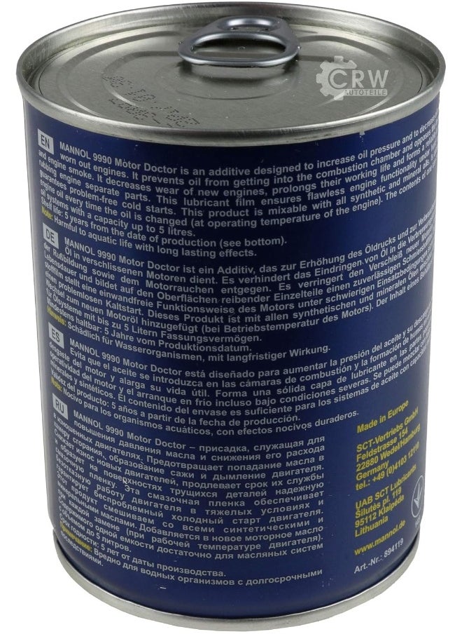 MANNOL MANNOL 9990 Oil Additive Motor Doctor Oil Additive | Designed To Increase Oil Pressure And To decrease Oil Consumption In Engines - 350 ml  - Image 2