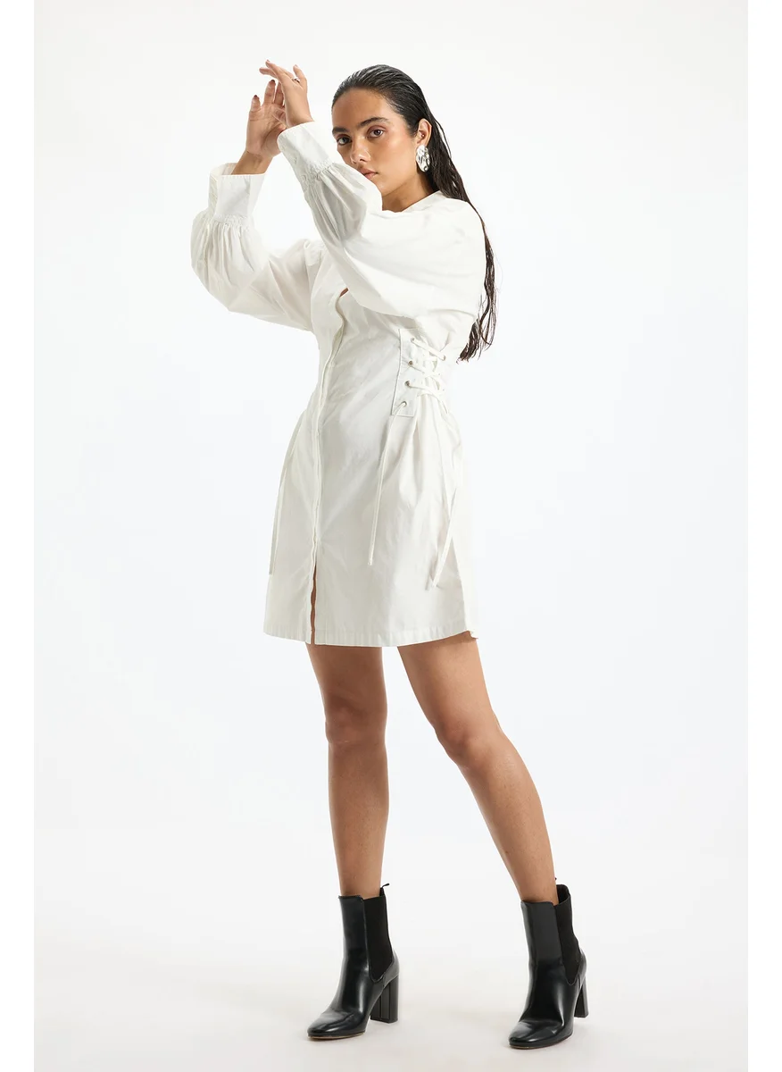 Virgio Virgio Cuffed Sleeves Shirt Dress