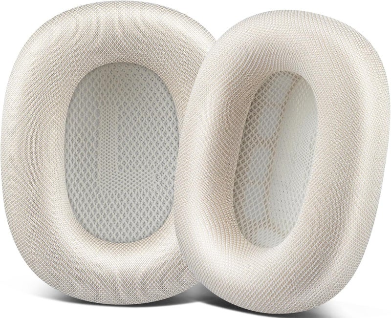 SOPROM Upgraded Ear Pads Replacement for Airpods Max Over-Ear Headphones, Earpads Cushions with Durable Mesh Fabric, Softer Foam, Noise Isolation and Sweatproof - Starlight - Image 1
