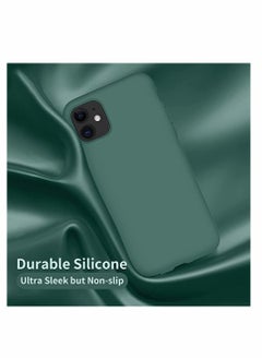 Excefore for iPhone 11 Case Silicone Ultra Slim Shockproof Phone Case with Soft Anti-Scratch Microfiber Lining Lightweight Full Protective Back Cover (6.1 inches Midnight Green)  - Image 2