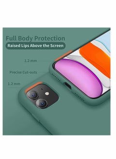 Excefore for iPhone 11 Case Silicone Ultra Slim Shockproof Phone Case with Soft Anti-Scratch Microfiber Lining Lightweight Full Protective Back Cover (6.1 inches Midnight Green)  - Image 4