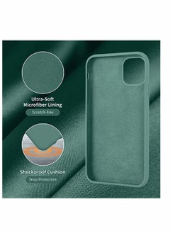 Excefore for iPhone 11 Case Silicone Ultra Slim Shockproof Phone Case with Soft Anti-Scratch Microfiber Lining Lightweight Full Protective Back Cover (6.1 inches Midnight Green)  - Image 3