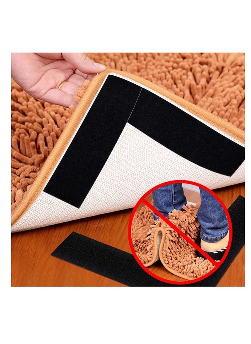 Self Adhesive Hook and Loop Strips Tape Roll Black Heavy Double Sided Sticky Duty Industrial Strength Fastener Interlocking for Household Kitchen School Office Set of 2 - Image 4