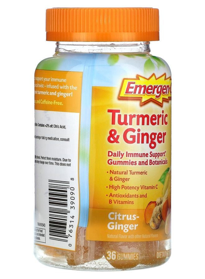 Emergen-C Turmeric & Ginger Citrus-Ginger 36 Gummies - Image 2