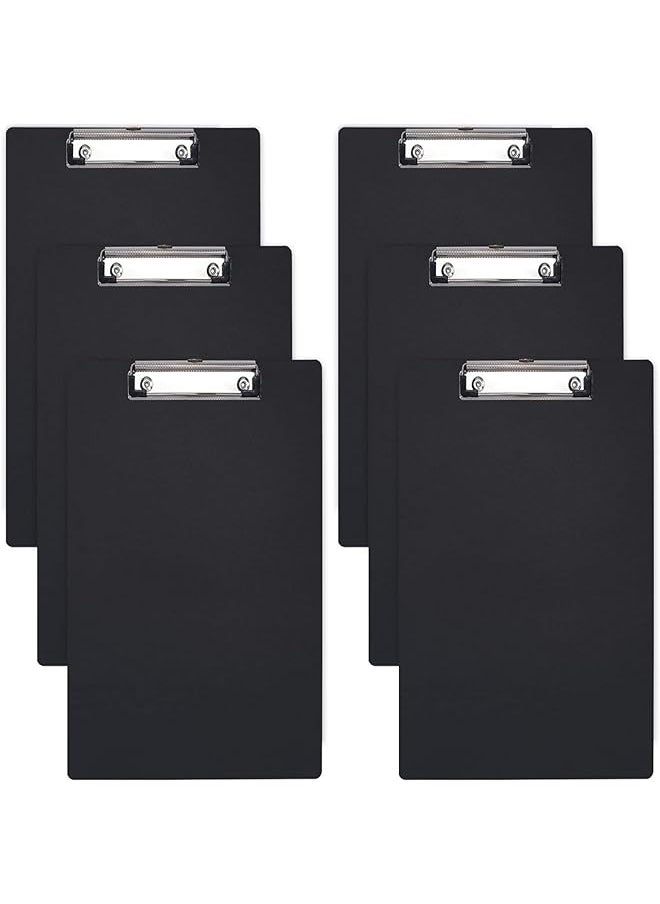 X spring Plastic Clipboard 6 Pack A4 Clipboard With Low Profile Clip Hangable Black Clipboard Holder Acrylic Clip Board For Students Teacher Doctor Nurse Office Clerk  - Image 1