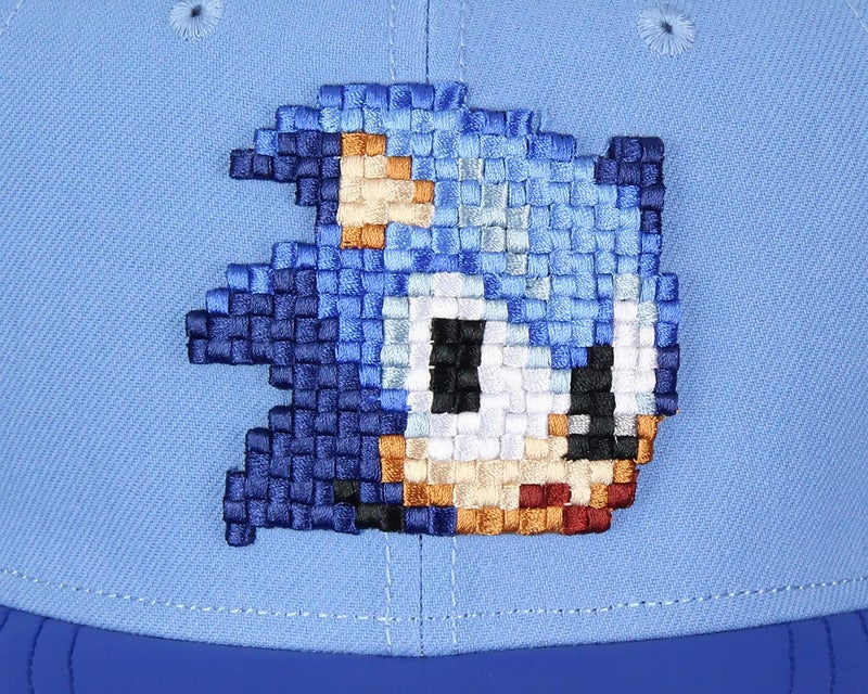 Bioworld Sonic The Hedgehog 8-Bit Pixel Sonic Speed Snapback Hat Blue - Image 3