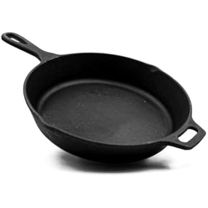 ايدا مقلاة حديدية مصبوبة مسبقًا بقطر 25 سم، لون أسود - Image 1