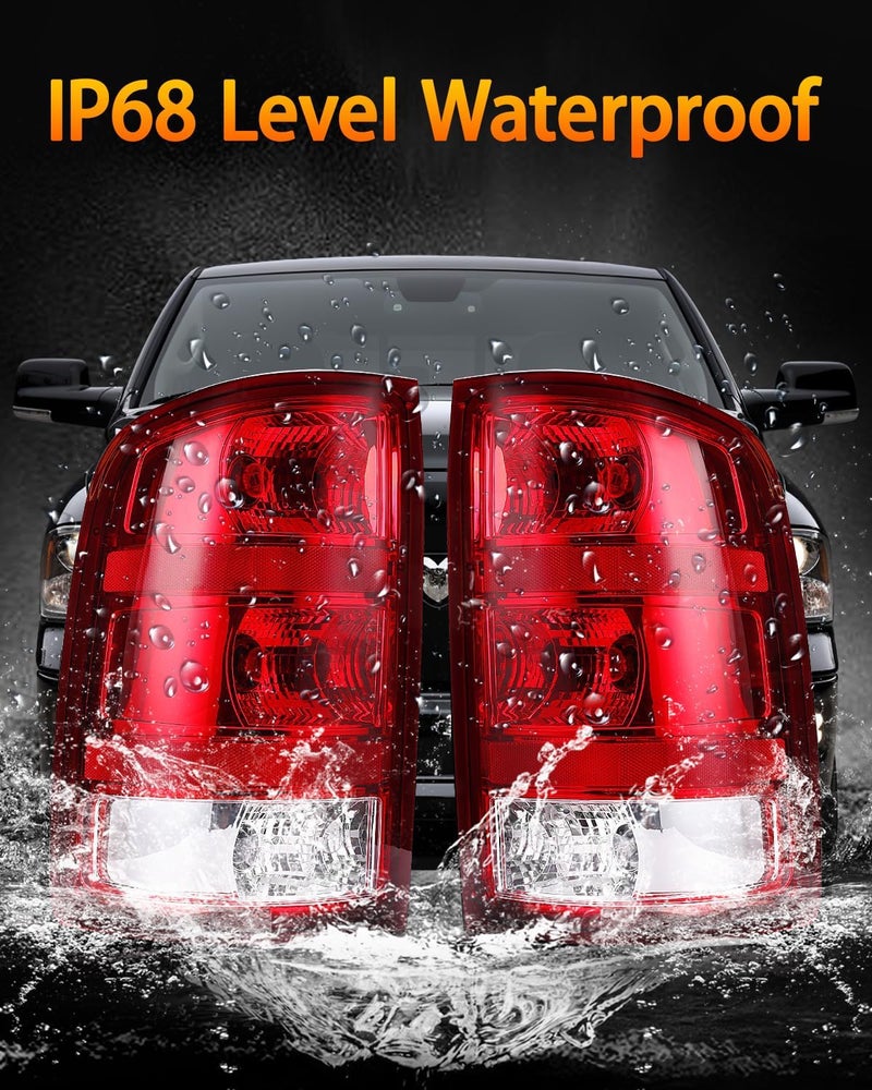OKLPF Rear Brake Tail Light Assembly for 2007-2014 GMC Sierra 1500/2500HD/3500HD - Includes Bulbs and Harness - Image 4