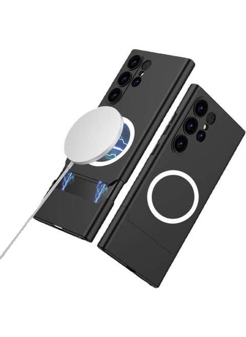 Case Compatible with Samsung S24u Phone Case, Galaxy S24 Ultra Wireless Magnetizing Case, S24 Contrasting Model