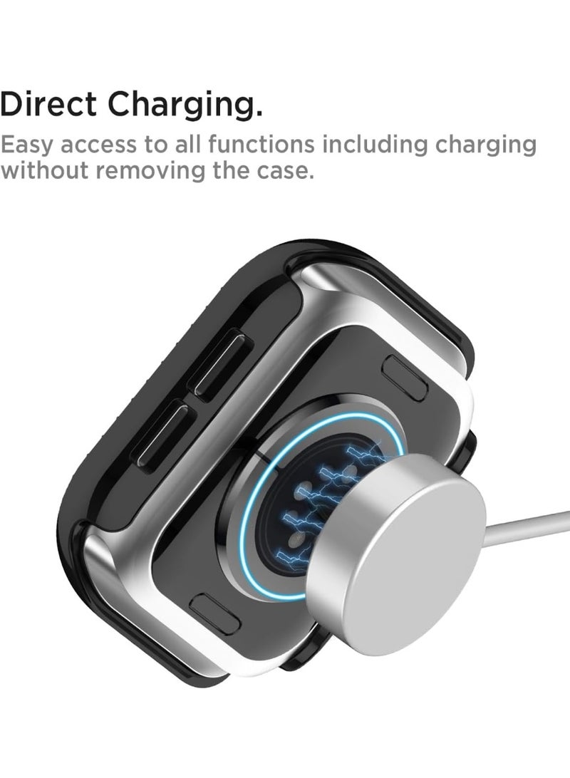 Case for Apple Watch Series 10 46mm, Hard PC Frame Case, Double Row Crystal Diamonds Bumper Cover for Women Girls, Slim Protective Case for Apple Watch 46mm - Image 3