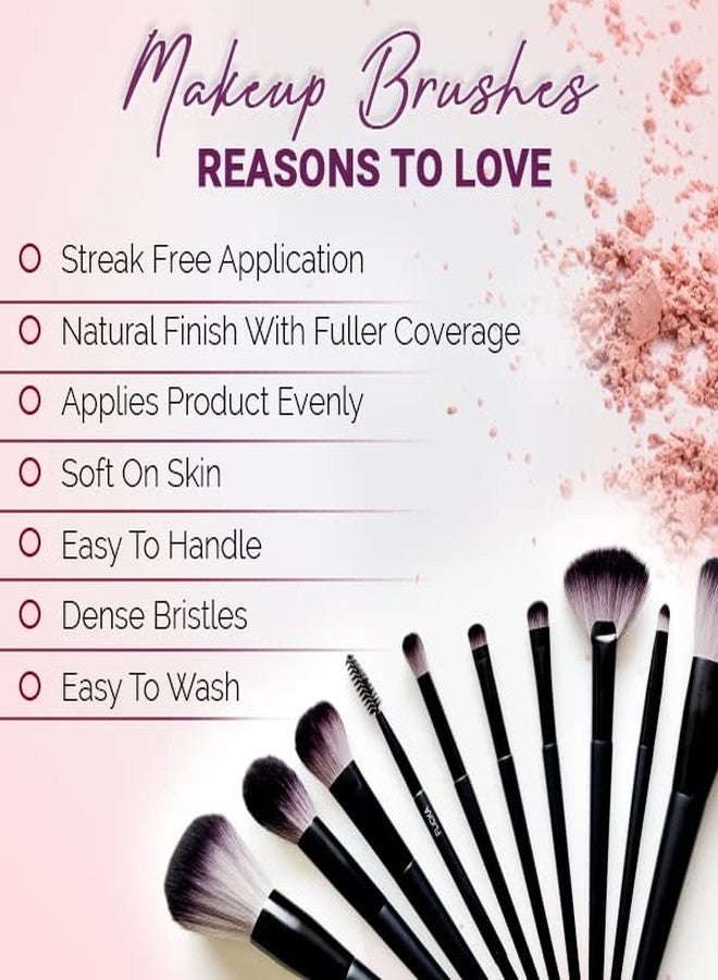 Flicka Eyeshadow Brush For Makeup, Cruelty Free Eyeshadow Blending Brush, Feather Soft Touch, 10 Shadow Brush - Image 4